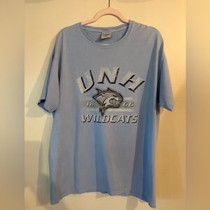 Soft Hanes Light Blue UNH Wildcats T-Shirt Size L